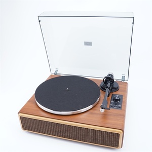 New Wooden Bluetooth <strong>Input</strong> &amp; <strong>Output</strong> Vinyl Turntable Record Player Gramophone with 3.5mm <strong>Aux</strong> in &amp; <strong>RCA</strong> Out for External Speakers - Product Image 3