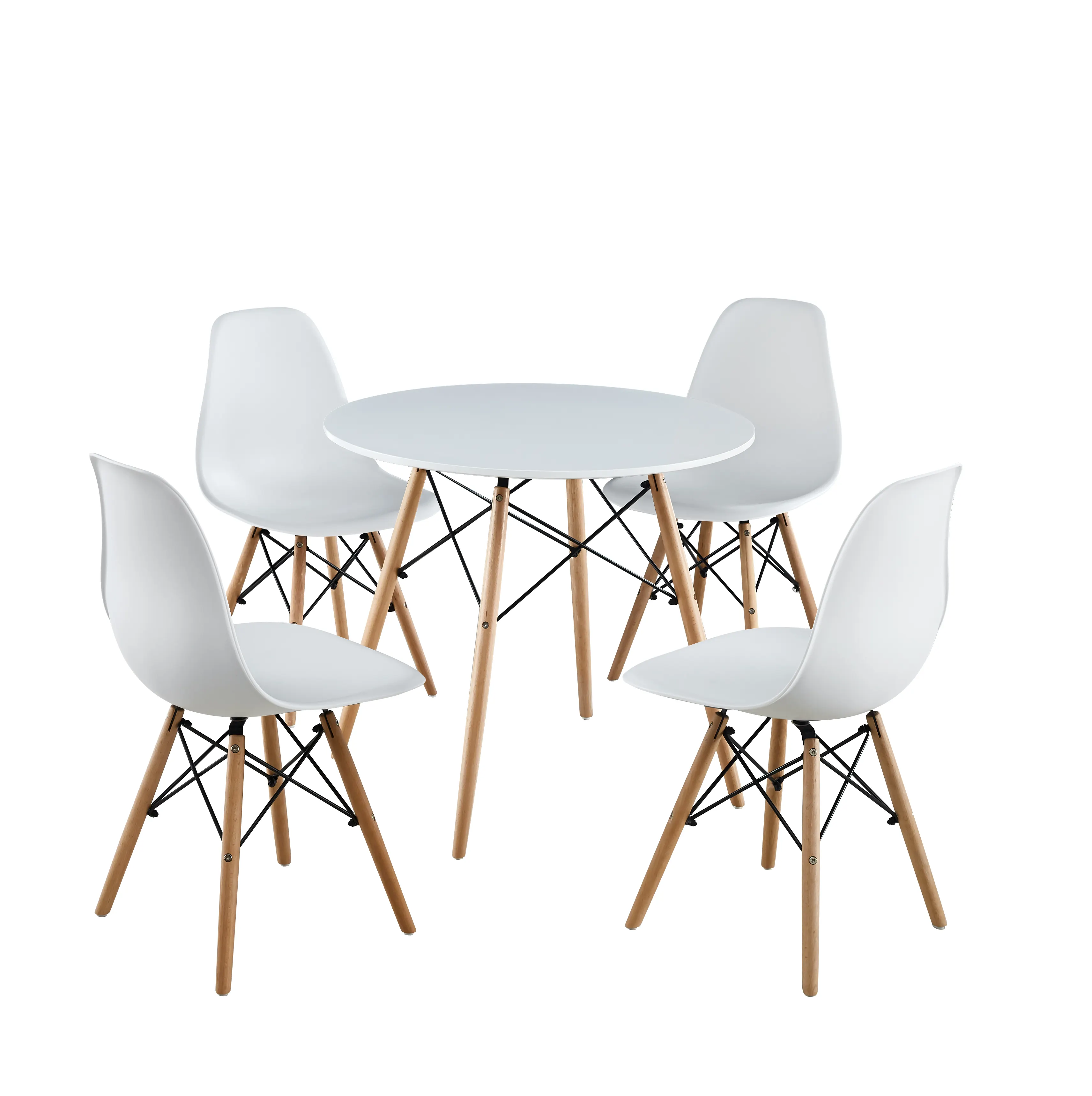 Высококачественные деревянные обеденные столы и стулья, прочные и встроенные, малазийский каучук