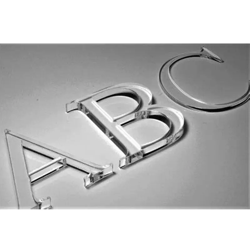 Custom 3d Clear Acrylic Letter Advertising Wall Mounted Small Laser Engraver Small Plastic for School Customized Size Numbers a