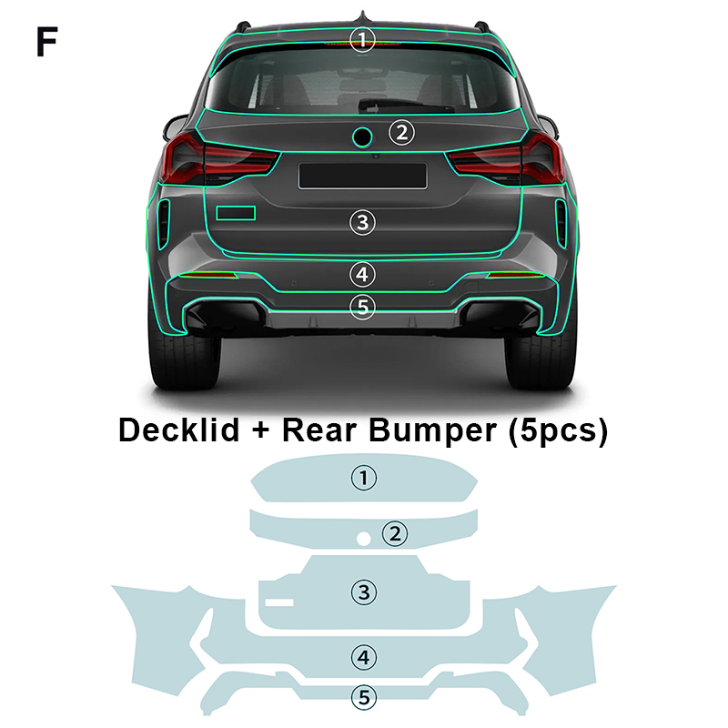 กันชนหลัง decklid (5ชิ้น)