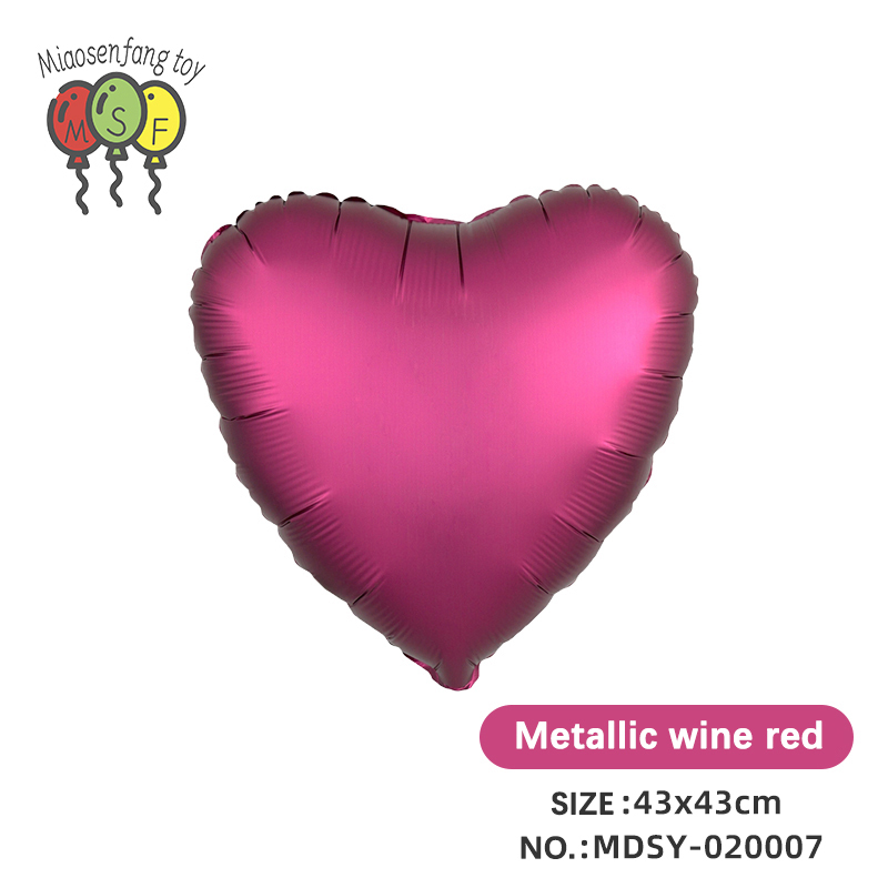 Cuore metallizzato rosso vino
