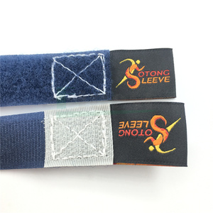 Bunte Kabelbinder mit Klett verschluss und Logo-Etikett Kabel bänder mit Zug lasche