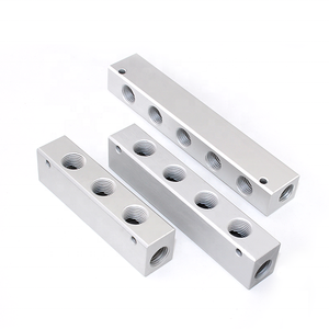Air Manifolds Distributor 1/<strong>4</strong>&quot; PT Thread <strong>Port</strong> 2 <strong>3</strong> <strong>4</strong> 5 6 7 8 9 Way Pneumatic Quick Plug in Connector Hose Aluminum Block Splitter - Product Image 4