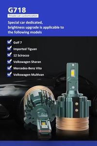 100W 10000LM H7 G718 LED far ampulü DRL H7 G6 G7 A3 A6 için LED - Product Image 5