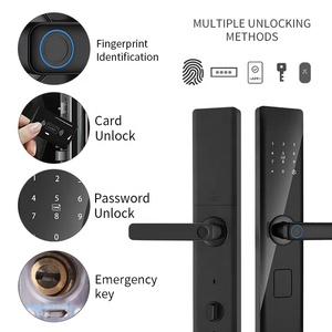 TuyaWifiデジタルロックハンドル指紋リモートロック解除ホテルアパートルームカードキーCerraduraInteligenteスマートドアロック - Product Image 2