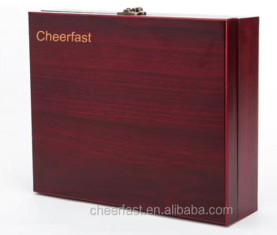 Personalizza scatola in MDF rosso 27,2*22,2*7 cm