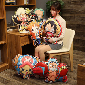 30CM/12 inç Kawaii Anime bir adet peluş oyuncak kanepe yastık <span class=keywords><strong>Luffy</strong></span> Zoro Sanji sevimli yumuşak dolması PP pamuk dolum stres giderici