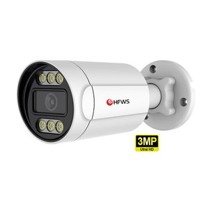HFWVISION全彩夜视智能人工智能检测3Mp监控摄像头3MP PoE安全IP摄像头 - Product Image 1