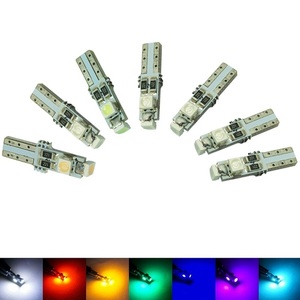 Toptan DC 12V W2.3W araba Dashboard uyarı ampul T5 74 17 0.5W 3SMD 1210 Canbus hatasız araç LED ışık ampul 7 renkler - Product Image 5