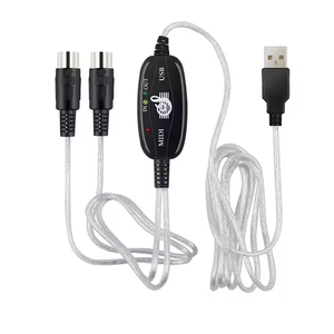 USB A tipi C DIN 5 Pin midi-in midi-out portu müzik düzenleme kablosu ile sinyal ışığı - Product Image 1