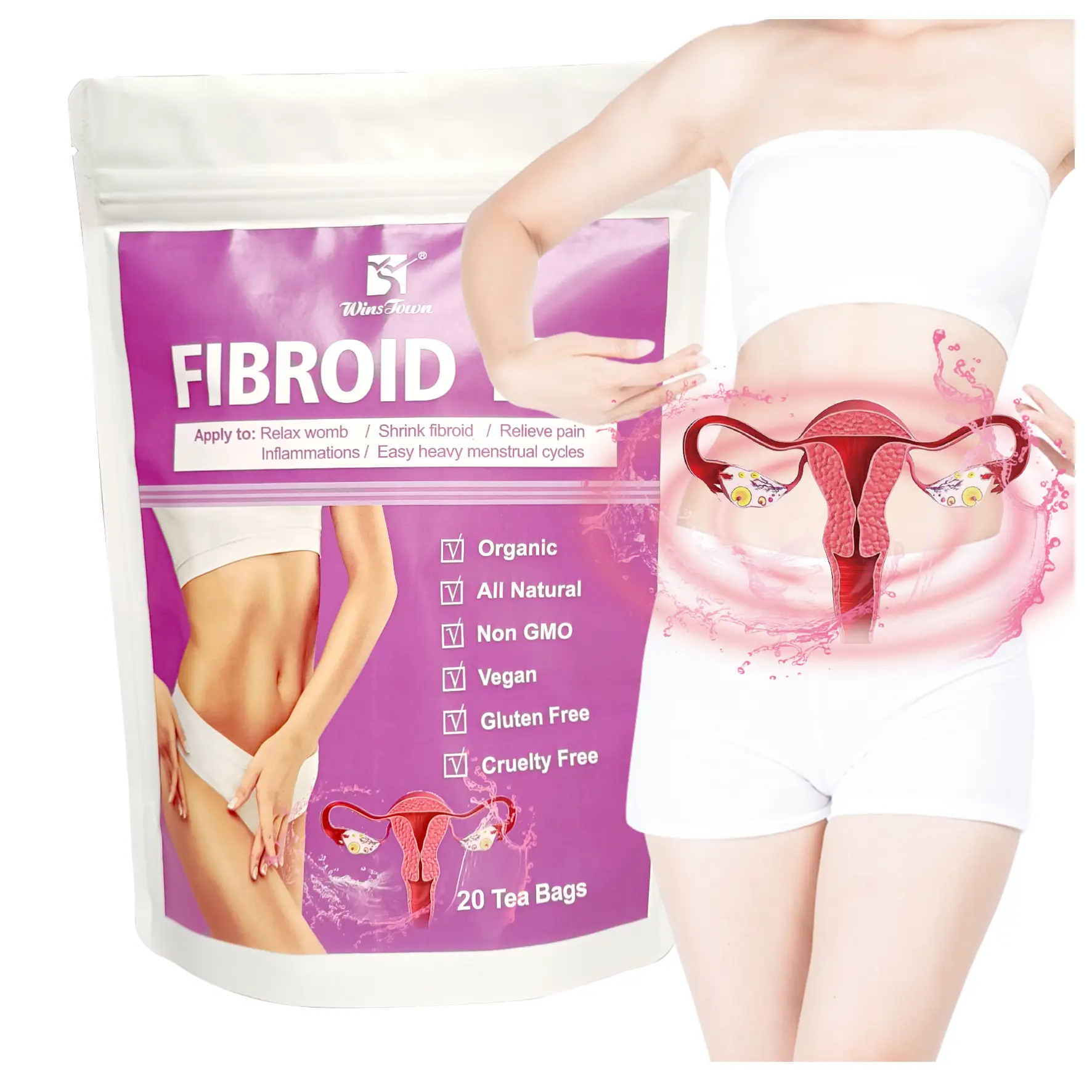 Té de fibromas herbales para la salud más vendido para mujeres té de fertilidad de fibromas herbales naturales