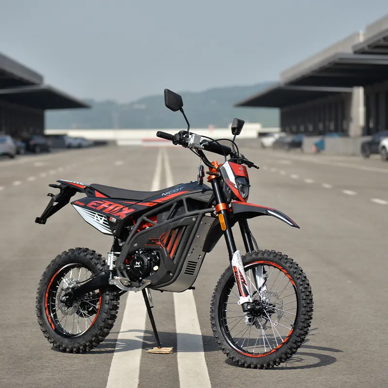 Pit bike elettrica fornitore personalizzato con batteria ad alta potenza ad alta velocità a 4 velocità variabile economico dirt bike elettrica