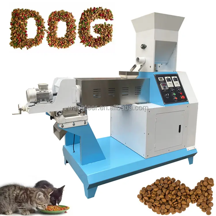 Boa Qualidade Pet Food 300-350 kg/H Commercial 1-6mm Food Size Flutuante Fish Feed Extruder Machine