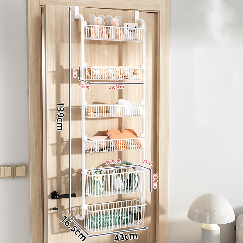 White six-tier basket (2 large, 4 small)