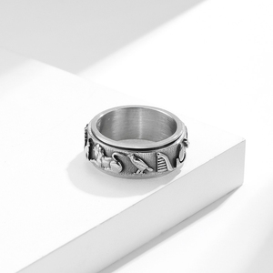 Phong cách thép không gỉ Spinner lo lắng biểu tượng Vòng Thần Tài Vòng cho phụ nữ người đàn ông không thấm nước đồ trang sức quà tặng - Product Image 4