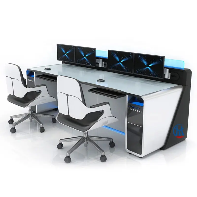 High-End LED Security Command Center Monitor Console Desk Customized Control Room Móveis para Office Use Staff Workstation