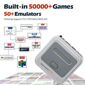 PS1/PSP 50000ゲーム用スーパーコンソールXProミニレトロTVビデオゲームコンソールサポートWifi/ワイヤレスコントローラー