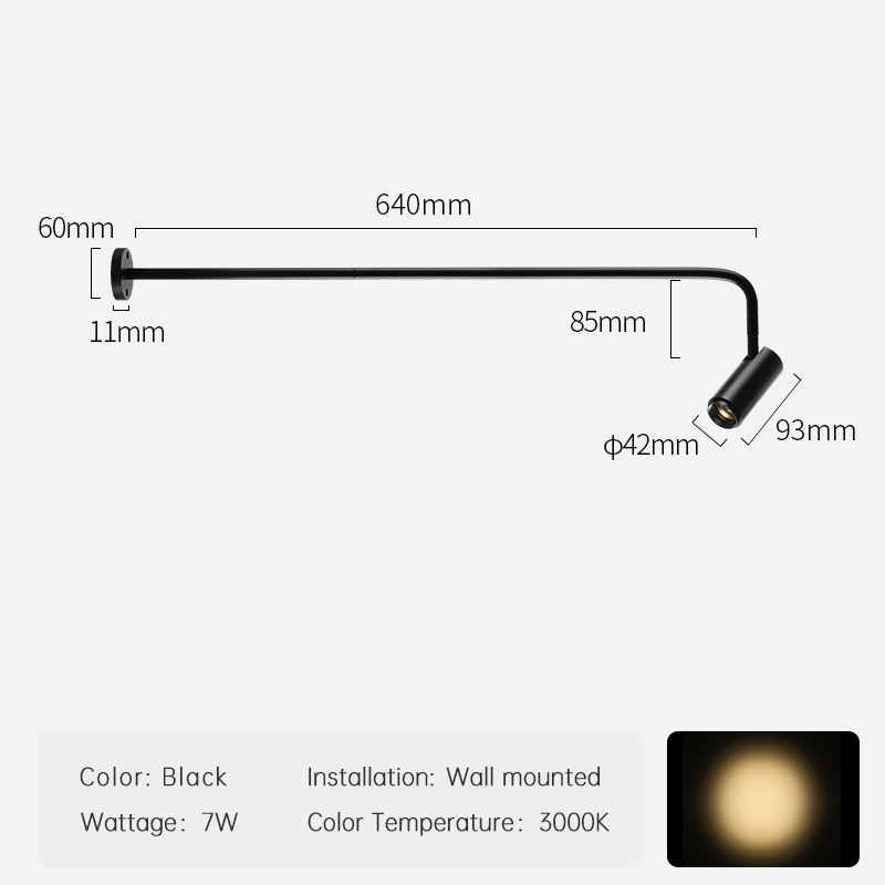 Black-7W-3000K-Surface