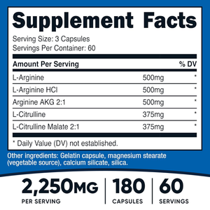 Lifeworth tăng cường Oxit nitric với L Arginine & L citrulline năng lượng sức khỏe tim tăng trưởng cơ bắp hỗ trợ thể hình bổ sung - Product Image 2