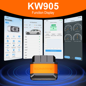 AndroidおよびIOS用の無料アプリMaxobdプロフェッショナル自動車スキャナーOBD2 Bluetooth診断ツールKonnwei Kw905コードリーダー - Product Image 5