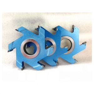 TEBAK Woodworking Tools Groove Spindle Cutter Blade Slotting Cutter 120*35*6T Profile Six-edge End Mill V Groove Cutter - Product Image 2