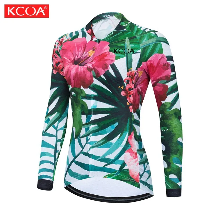 Oem Winter Bike T-Shirt und Hosen benutzer definierte Sublimation Frauen Großhandel Fahrrad bekleidung Langarm