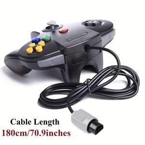 振動有線N64ゲームパッドジョイパッドMac & PC互換ゲームジョイスティックモーター付きすべてのゲームコントローラー用