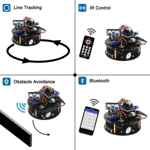 LAFVIN con Tutorial Turtle Kit di montaggio fai da te Kit per auto Robot intelligente per Arduino