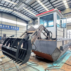 قارب إنقاذ آلي برمائي للقمامة مع مضخة ومقبض محرك مكونات أساسية للأعشاب المائية بسطح المحرك والعتاد - Product Image 2