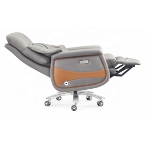 Luxus-Boss-Stuhl aus echtem Leder mit hoch dichtem Schwamm Executive Rec lining Automatischer Bürostuhl mit Knopfs teuerung - Product Image 2