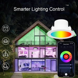 Ses kontrolü müzik Wifi Bluetooth Zigbee Google Alexa akıllı işık gömme yüz 10W RGB Cct saa led akıllı aşağı işık - Product Image 6