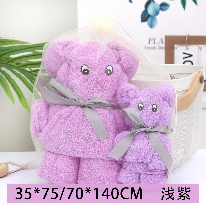 Funda para pañuelo con forma de oso, violeta claro