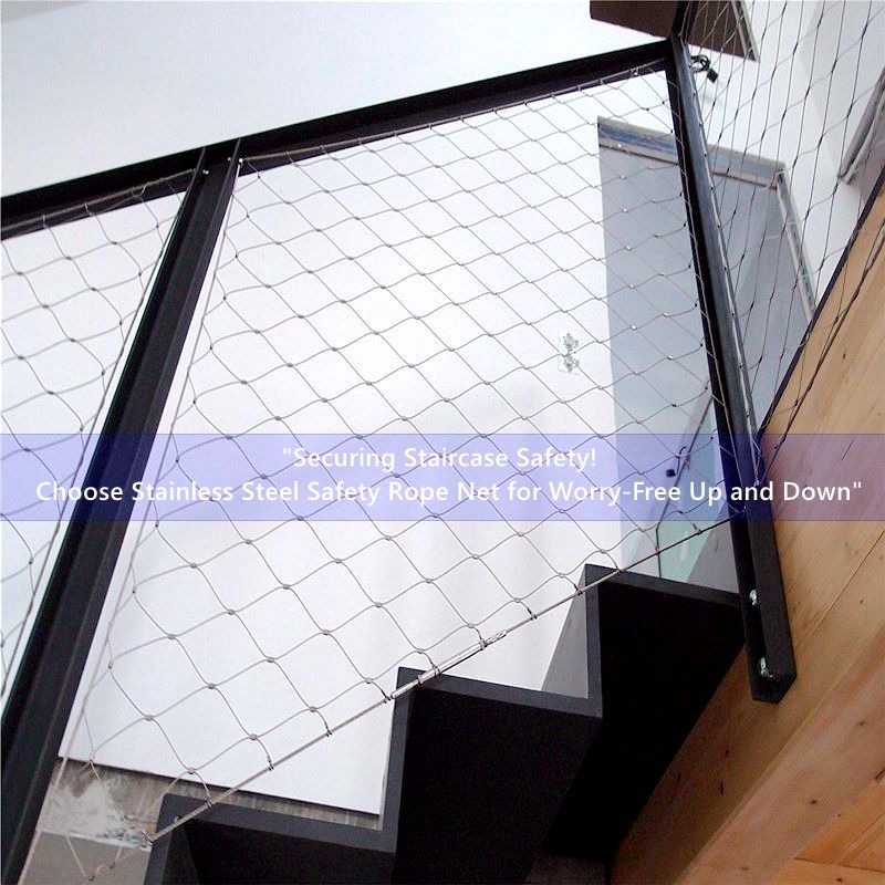 balustrade infill stainless steel rope mesh