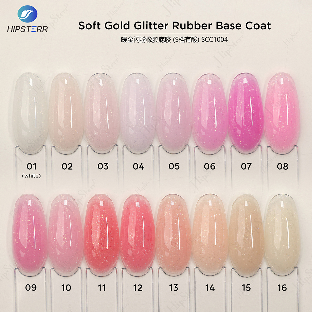 Base Coat Caoutchouc Pailleté Or Doux