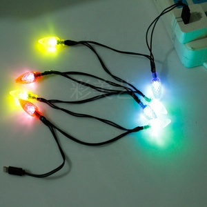 Multicolor C6 Strawberry LED String Lights Cable de carga USB Línea de datos para Micro Type-C iPhone para decoraciones navideñas - Product Image 5