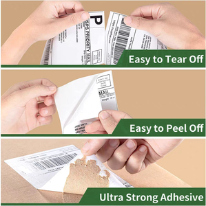 Fan Fold 4x6 Custom Label <strong>4</strong>&quot; <strong>X</strong> <strong>6</strong>&quot; White Perforated Direct Thermal Address Shipping Compatible Thermal <strong>Printer</strong> - Product Image 3