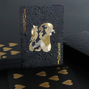 Renk siyah altın oyun kartı oyun kartı grubu su geçirmez Poker Suit sihirli Dmagic paket kurulu oyunu hediye koleksiyonu - Product Image 2