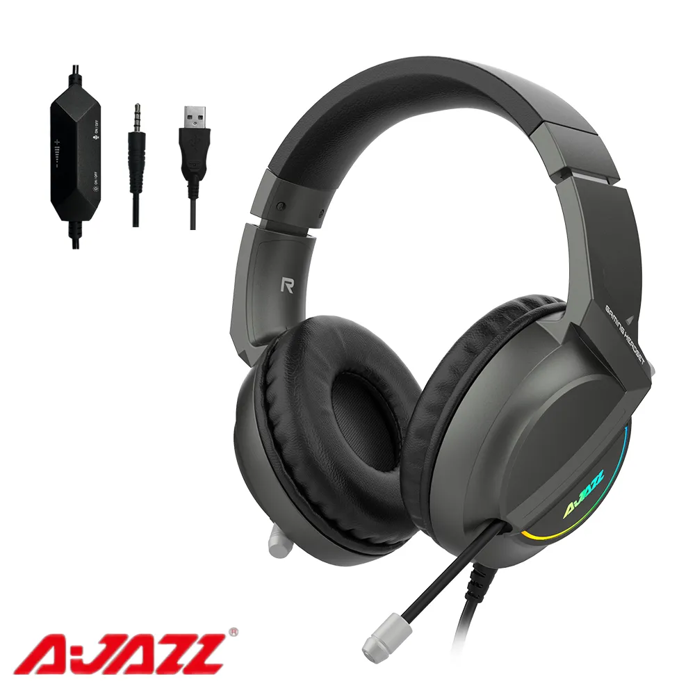 AX365 Best Sellers 346G USB Auriculares para juegos con cable 7,1 Sonido multifunción Control en cable para PC Gamer auriculares