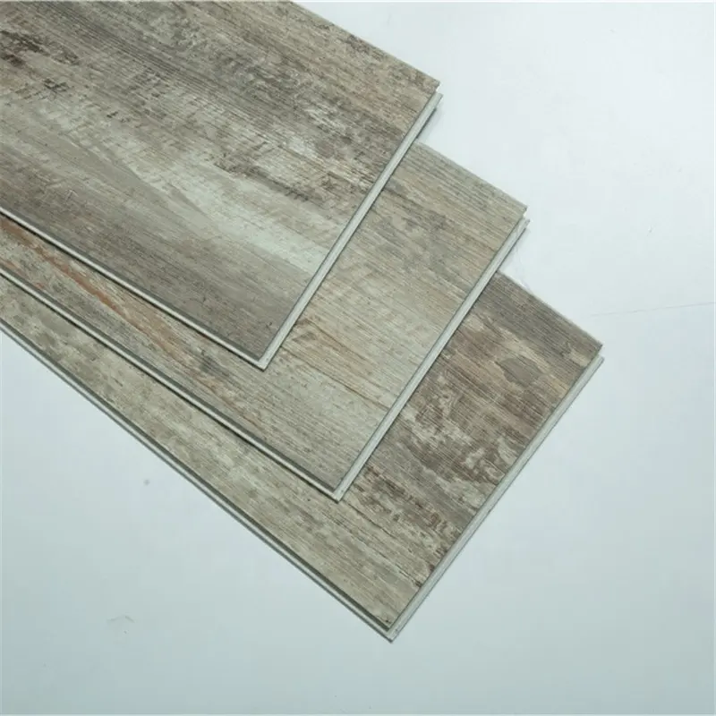 全体の長寿命vintl床石効果PVCタイルプラスチックビニール床クリック高級ビニール板
