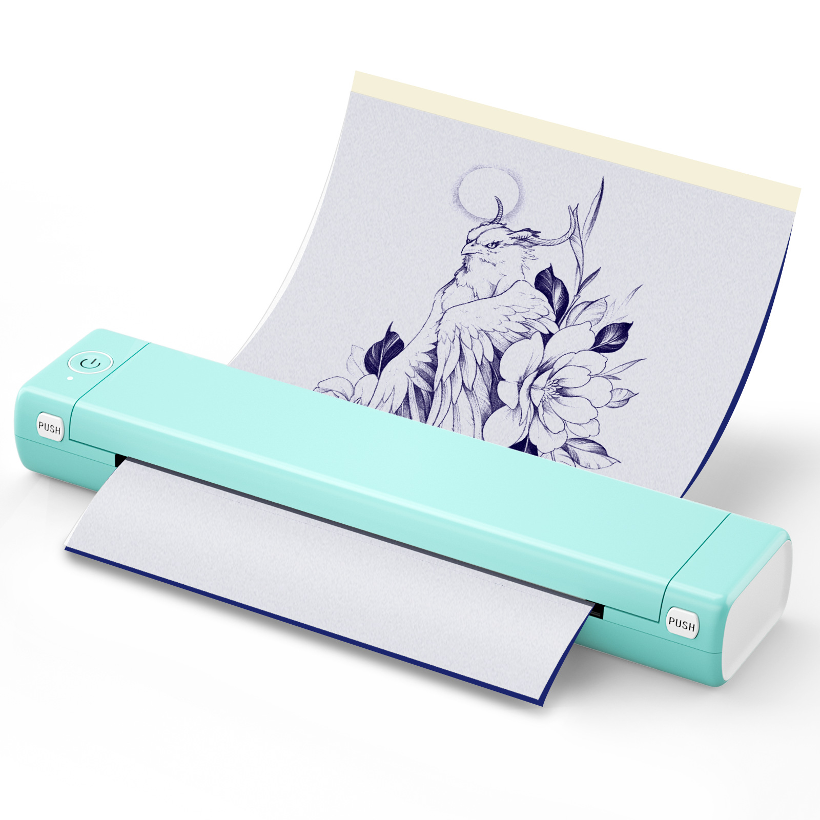 Tatuaje verde y blanco