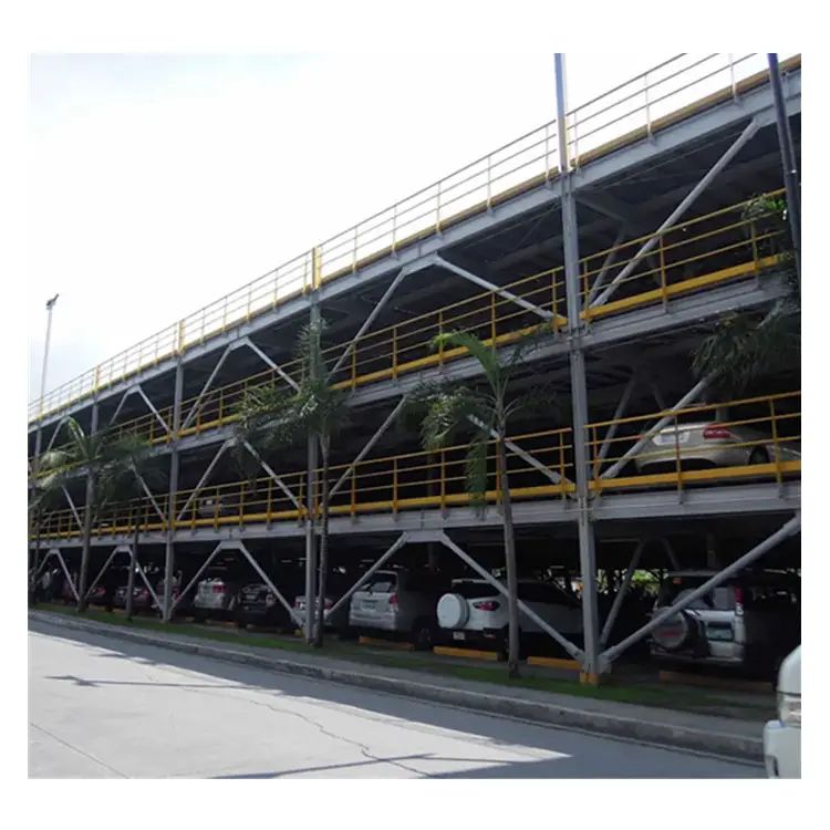 Construção de estrutura metálica de aço de 3 andares nas Filipinas para estacionamento