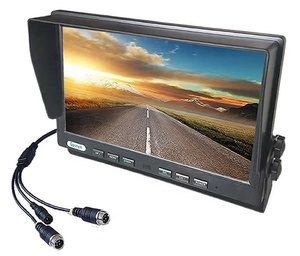 Cvbs-Monitor de marcha atrás para coche, pantalla LCD de alta resolución de 10,1 pulgadas, TV, 2 canales, 4 pines, entrada de señal de vídeo con soporte en U, 12V-24V - Product Image 1