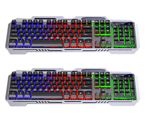 2022 RGB Wired Gaming <strong>Keyboard</strong> Metal Panel Gaming <strong>Keyboard</strong> 104 Key Mechanical Feel <strong>Keyboard</strong> for Laptop Desktop PC Gamer - Product Image 2