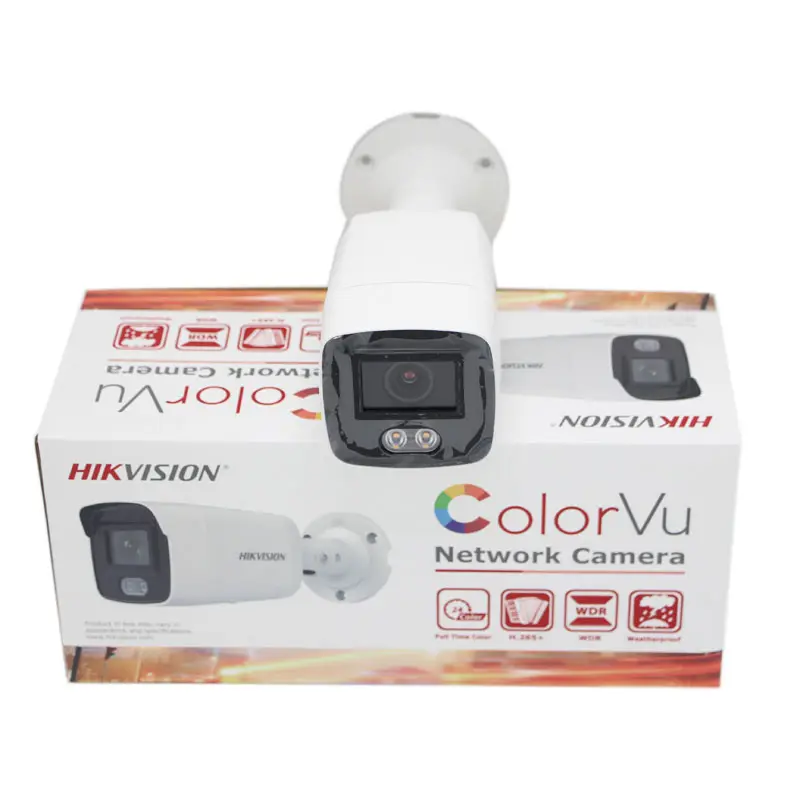 Оригинальный HIK DS-2CD2087G2-LU 8MP 4K POE Встроенный микрофон H.265 + IP67 colorvu фиксированной Пуля CCTV сетевой видеорегистратор Dahua ip-камера Full Color