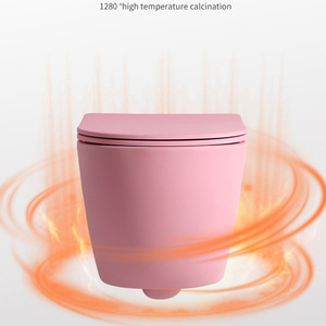 Modern Colour Sanitary Ware Suspendu Wc Rimless Wall Mounted Row <strong>Toilet</strong> Bowl <strong>Blue</strong> pink Black Matt Color Ceramic Wall Hung <strong>Toilet</strong>