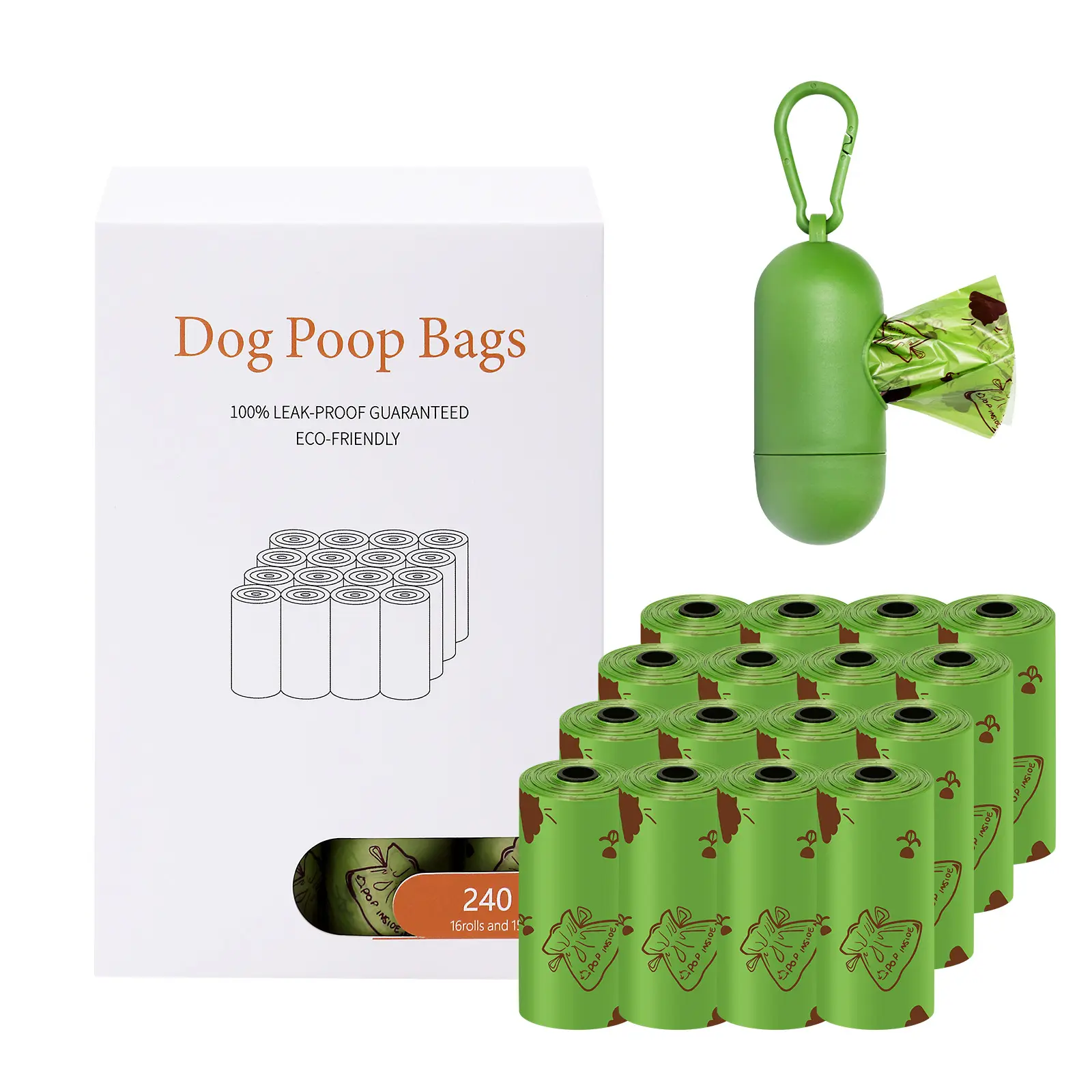 環境にやさしい高品質のカスタムペットのうんち収集コーンスターチ犬のうんちバッグ