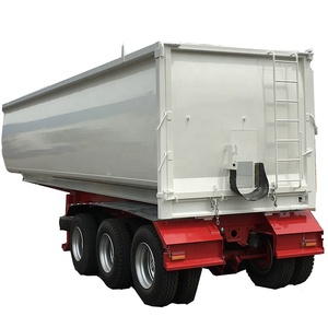 AUSSIE tahıl taşıma dökümü tippers römork üzerinde 25cbm hidrolik silindir tri aks U tipi İpucu - Product Image 2