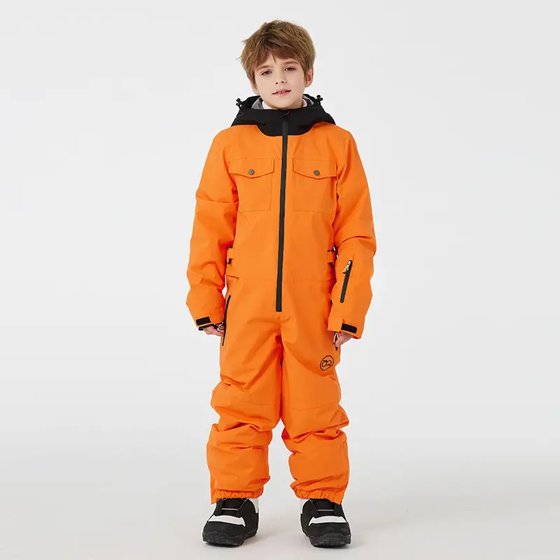 Vêtements de ski pour enfants garçons et filles hiver extérieur imperméable chaud épaissi planche unique double planche enfants ski une pièce