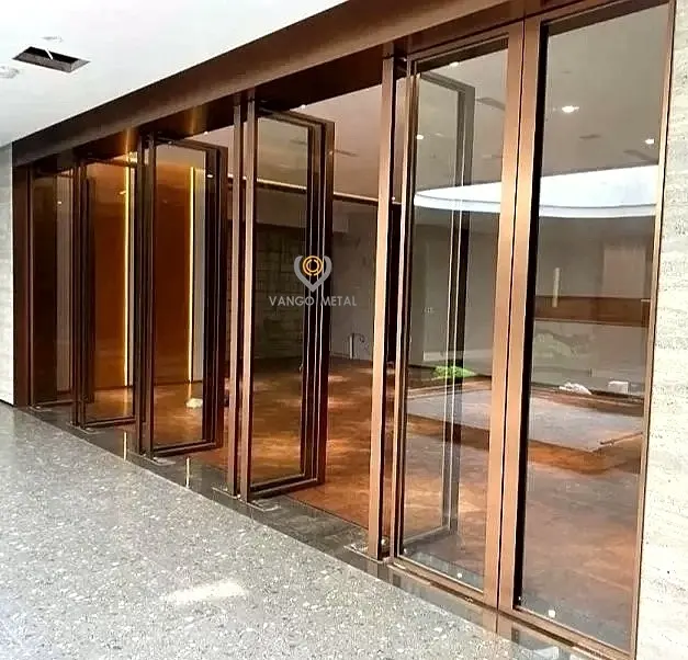 Hochwertige individuelle verschiedenen Stil-luxusvillen außeneingang sicherheit edelstahl metall glastür