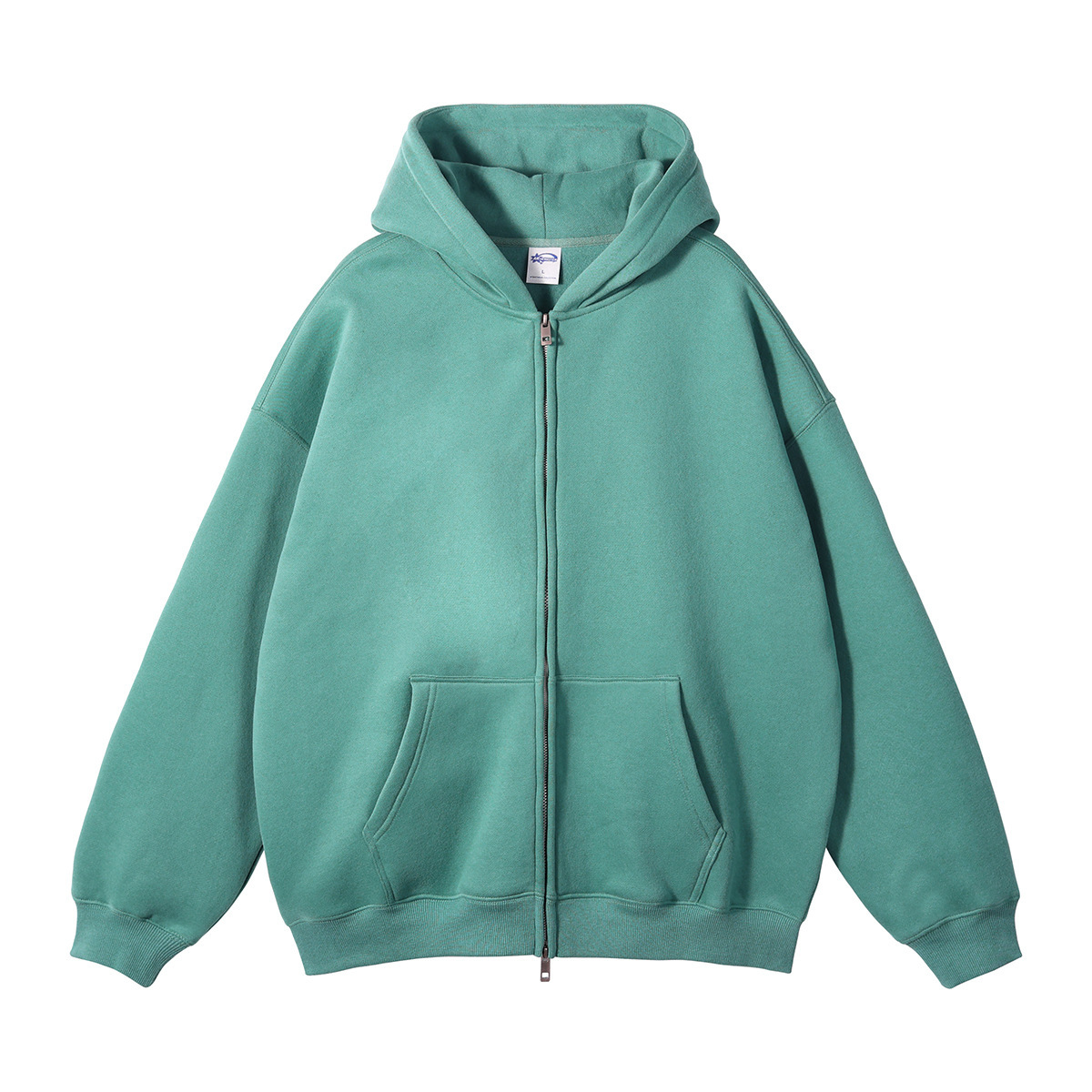 felpa con cappuccio verde